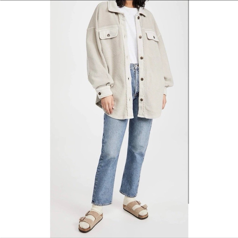 Free People Ruby Shacket Cream